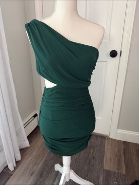 hello molly green one shoulder dress | Dresses | Hello Molly Maxi Sequin Small fabric:satin